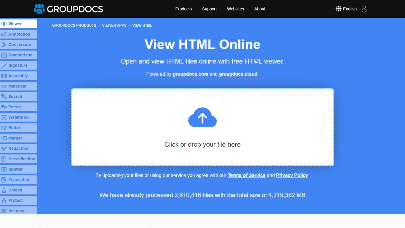 View HTML Online | Free GroupDocs Apps